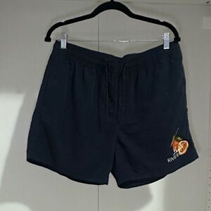 Dark blue swim Shorts with Orange Detail
